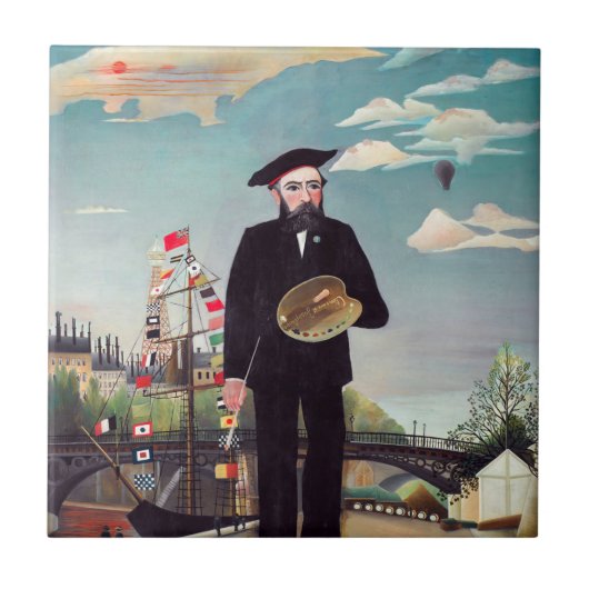 Carreau Henri Rousseau - Mon portrait-Paysage (Devant)