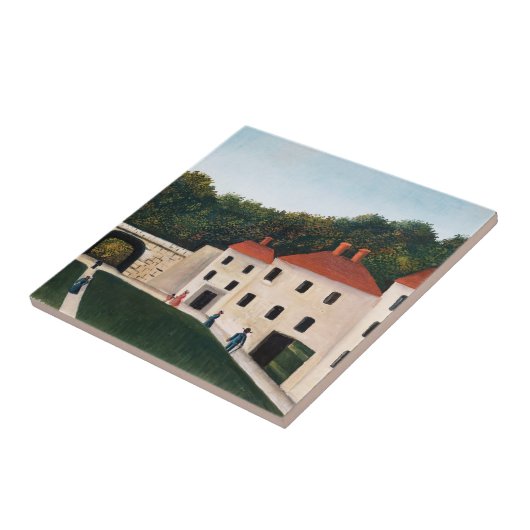 Carreau Henri Rousseau - Promeneurs dans un parc (Côté)