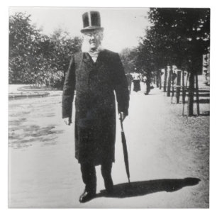 Carreau Henrik Ibsen (1828-1906) à Oslo, 1896 (photo de