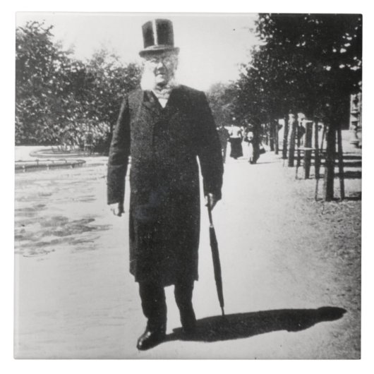 Carreau Henrik Ibsen (1828-1906) à Oslo, 1896 (photo de (Devant)