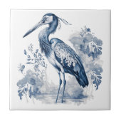 Carreau Herbe d'art de style Delft bleu et blanc avec fleu (Devant)