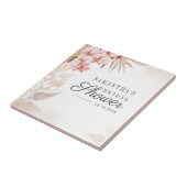 Carreau Herbe des Pampas Boho Fête de Mariage Terracotta B (Côté)