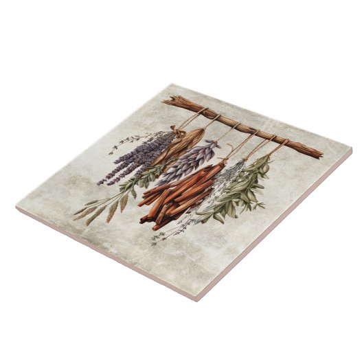 Carreau Herbes séchées rustiques (Côté)