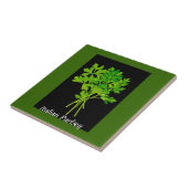 Carreau herbes - tuile de persil (Côté)