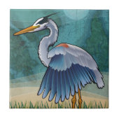 Carreau Héron bleu côtier (Devant)