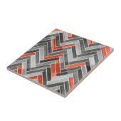 Carreau Herringbone Pattern in Orange Grey (Côté)