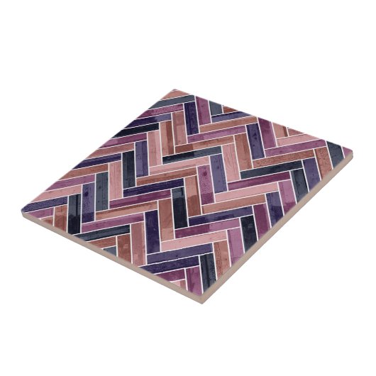 Carreau Herringbone Pattern Purple (Côté)