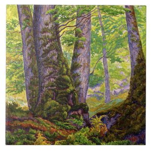 Carreau Hêtre dans la forêt (Woodland) (Paul Ranson)