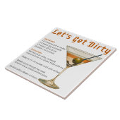 Carreau Heure de cocktail Obtenons une recette de martini  (Côté)