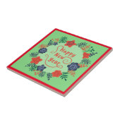 CARREAU HEUREUX TILE CÉRAMIQUE DE NOUVELLE ANNÉE (Côté)