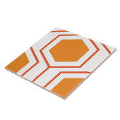 Carreau Hexagon abstract geometrical pattern en orange et (Côté)