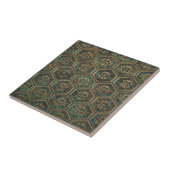 Carreau Hexagonal Teal & Bronze Terni #17 ID1227 (Côté)