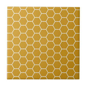Carreau Hexagone géométrique jaune doré Patte de nid