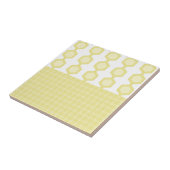 Carreau Hexagones modernes du milieu du siècle Pastel Jaun (Côté)