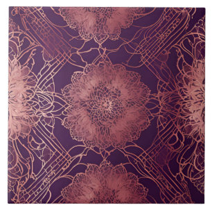 Carreau Hey Rosegold Floral IA art