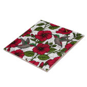 Carreau Hibiscus et colibris (Côté)