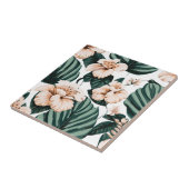 Carreau hibiscus feuille de Monstera (Côté)