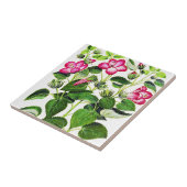 Carreau Hibiscus italien rose, imprimé vintage (Côté)