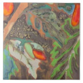 Carreau Hibiscus orange Partie 10 de 12 (Devant)