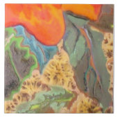 Carreau Hibiscus orange Partie 11 de 12 (Devant)