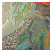 Carreau Hibiscus orange Partie 9 de 12 (Devant)