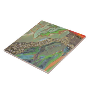 Carreau Hibiscus orange Partie 9 de 12