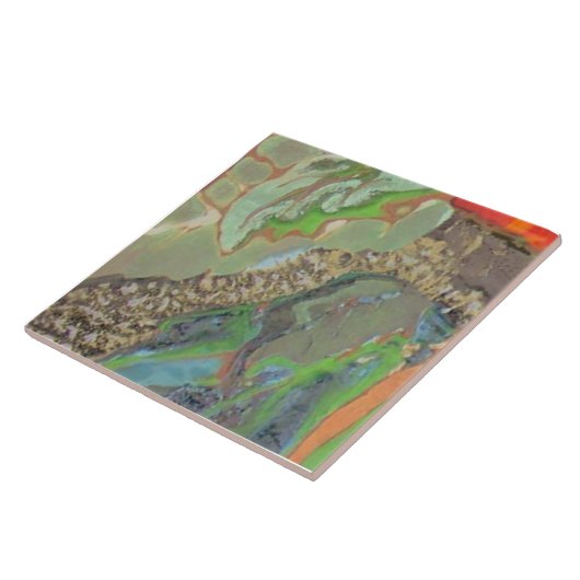 Carreau Hibiscus orange Partie 9 de 12 (Côté)