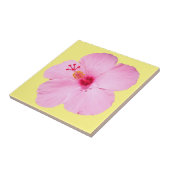 Carreau Hibiscus rose Fleur tropicale (Côté)