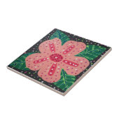 Carreau Hibiscus rose tropical (Côté)