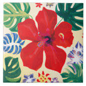 Carreau Hibiscus rouge (Devant)