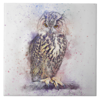 Carreau Hibou abstrait