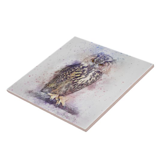 Carreau Hibou abstrait (Côté)