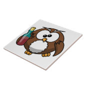 Carreau Hibou avec la bouteille (Côté)