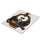 Carreau Hibou avec la guitare (Côté)