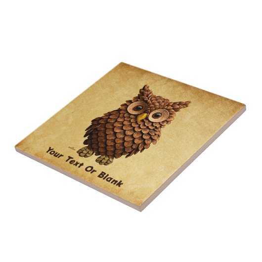 Carreau Hibou Cône de Pin (Côté)