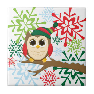 Carreau Hibou de Noël