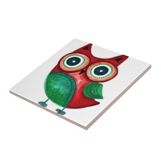 Carreau Hibou fait sur commande rustique (Côté)