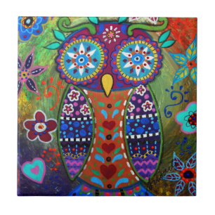 Carreau hibou fantaisie