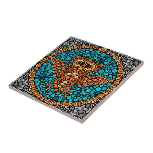 Carreau Hibou sans fil, essai de perception des couleurs, (Côté)