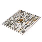 Carreau Hiéroglyphes égyptiens (Côté)