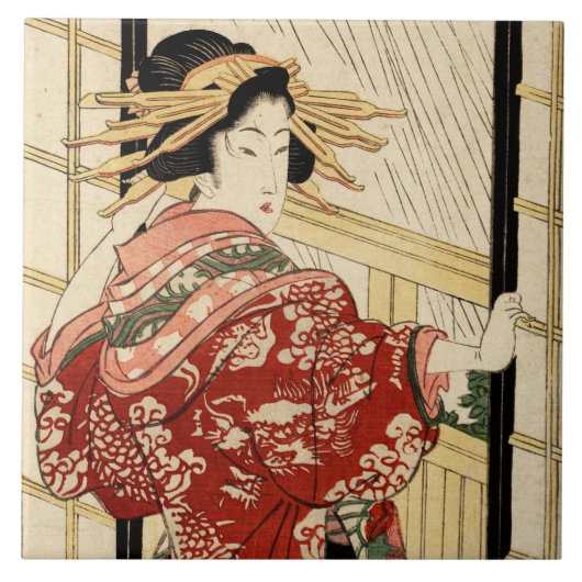 Carreau Hikeyotsu no yoru no ame (impression japonaise Vin (Devant)