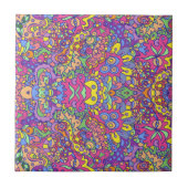 Carreau Hip colorée Abstrait Imaginaire Doodles Motif (Devant)