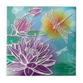 Carreau Hip Dragonfly Jolie moderne été Floral Art (Devant)