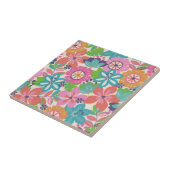 Carreau Hippie Fleur Boho Retro Coloré (Côté)