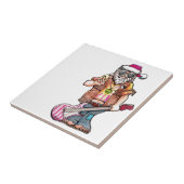 Carreau Hippie Père Noël (Côté)