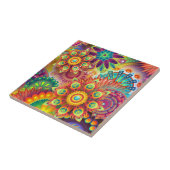 Carreau Hippie Super Techno Psychedelic Thunder_Cove (Côté)