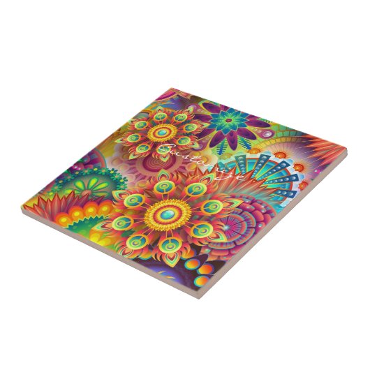 Carreau Hippie Super Techno Psychedelic Thunder_Cove (Côté)