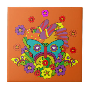 Carreau Hippies - Hippy Flower Power - Hippies mignons - 1