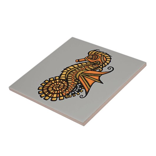 Carreau Hippocampe de Steampunk (Côté)