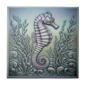 Carreau Hippocampe iridescent métallique ID1223 (Devant)